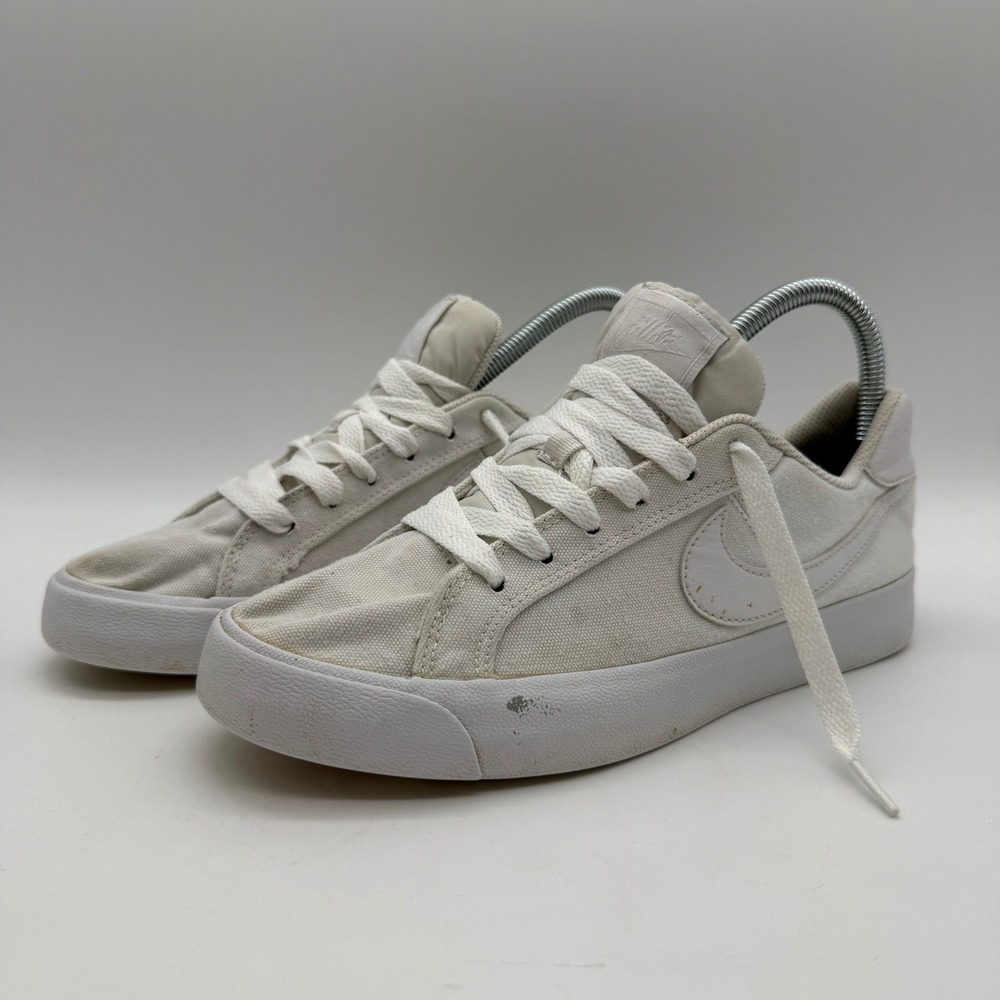 Nike Court Royale AC Sneakers Women 7 White Canvas Low Top CD5405-101